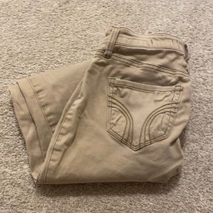 Low rise super skinny khaki jeans